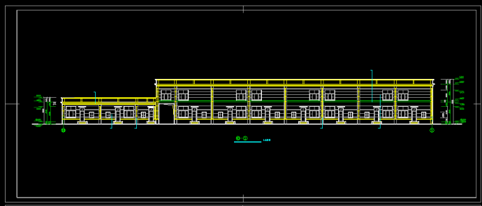 长78.9米 宽8.5米 二层商店建筑设计图_图1