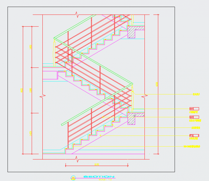 不锈钢栏杆CAD详图（共4张图纸）_图1
