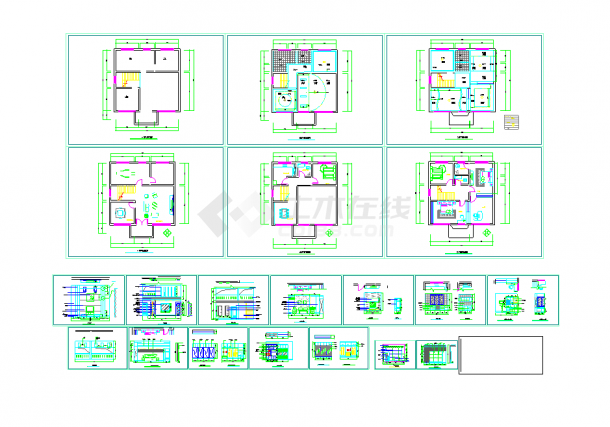 某地多层私人自建别墅建筑设计CAD方案图-图一