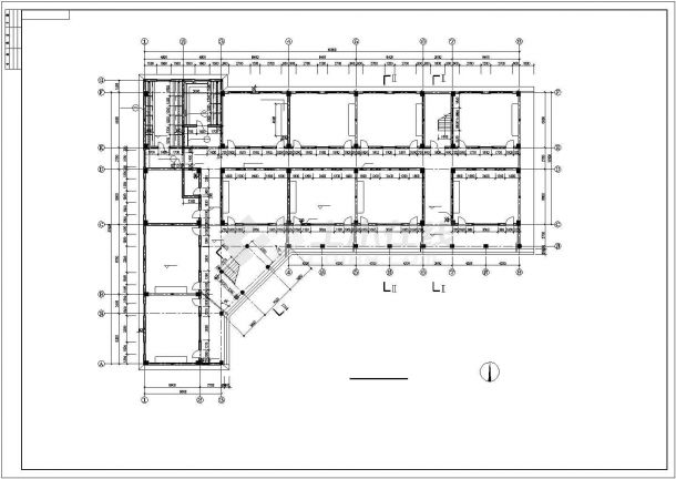 某教学楼设计CAD图纸_教学楼设计-图一