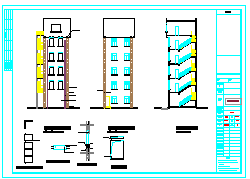 某地6层消防训练塔建筑设计cad施工图-图二