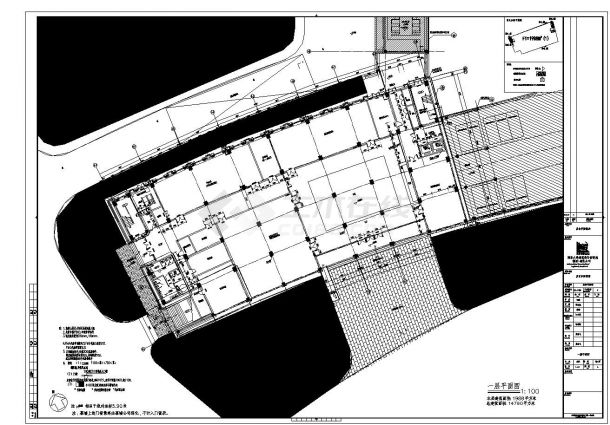 启东市档案馆建筑设计建筑CAD全套施工图-图一