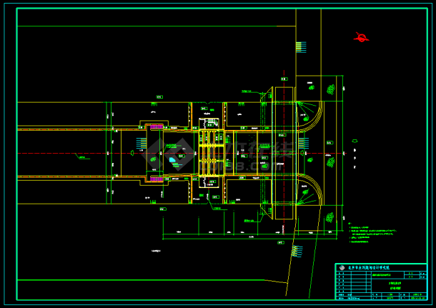 某地区排水闸总平面布置图CAD1张图纸-图一