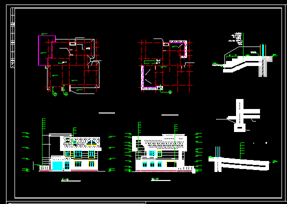某地两层砖混结构别墅建筑设计施工图_图1
