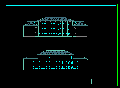 某地三层砖混结构敬老院建筑设计方案图纸-图二