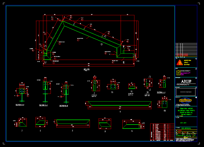 某 钢结构的加工详图，CAD图纸_图1