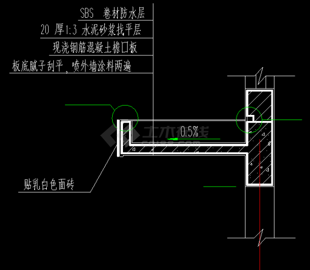 四个典雨棚设计cad详图大样图