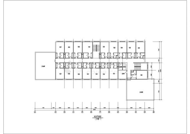 多层办公楼全套建筑施工CAD图-图二
