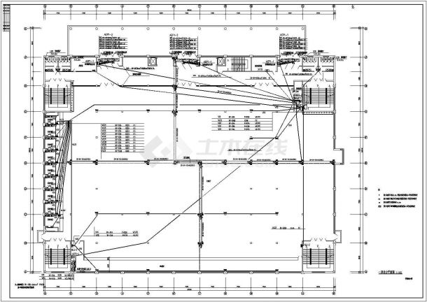 某学校综合楼动力CAD设计详细平面图-图一