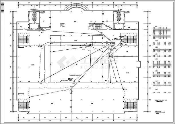 某学校综合楼动力CAD设计详细平面图-图二