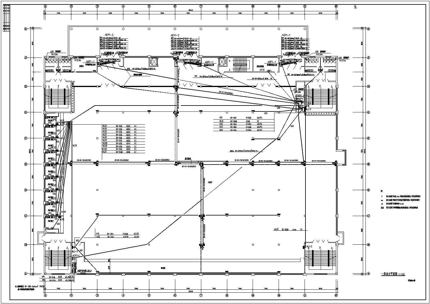 某学校综合楼动力CAD设计详细平面图