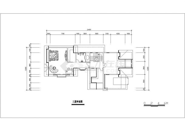 合肥市某居住区660平米3层中式风格高档别墅平立面设计CAD图纸-图一