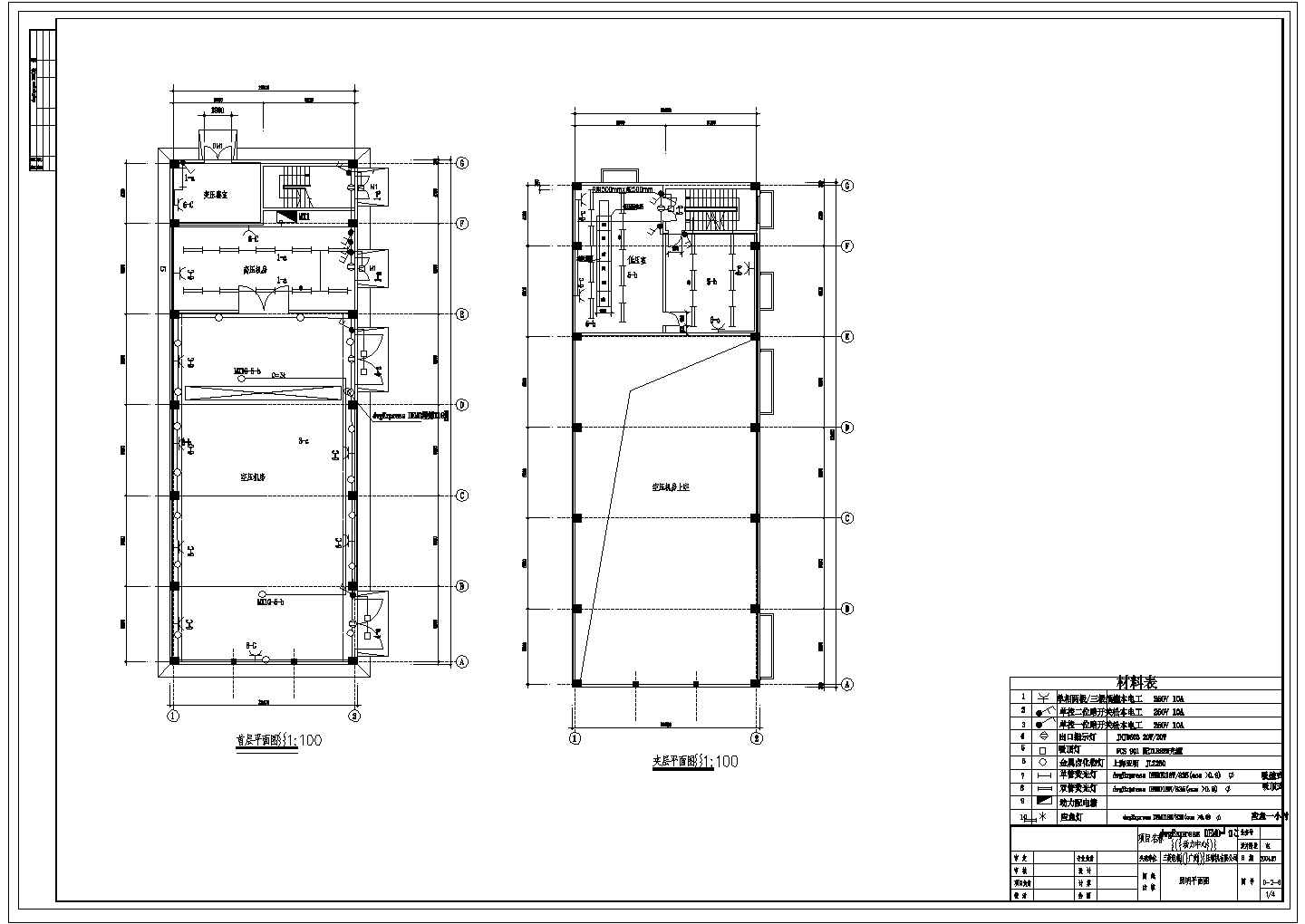 某动力中心三菱电机压缩机CAD详细构造图纸
