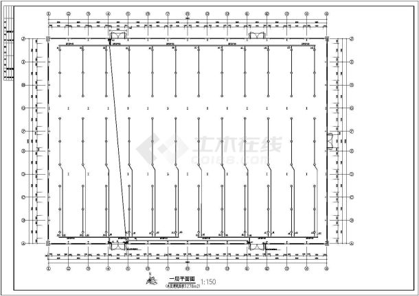 某水产品加工厂房电气设计CAD平面方案-图二
