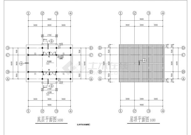 浙东运河柯桥段环境整治工程V标附属用房 建筑施工图（建筑面积57平方米）-图一