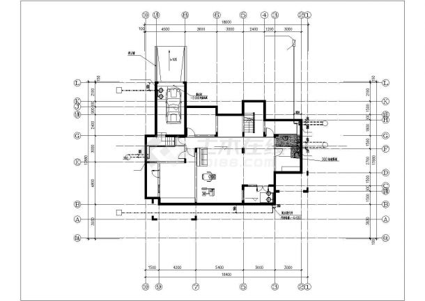 保定市某小区510平2层砖混结构别墅全套平面设计CAD图纸（2套方案）-图二