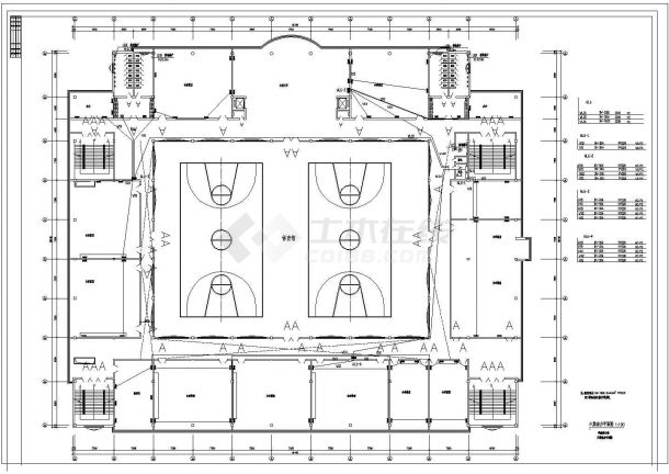 某学校综合楼动力CAD完整详细大样平面图-图二