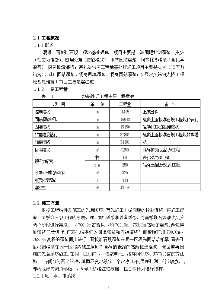 凤凰水库大坝灌浆施工 方案-图二