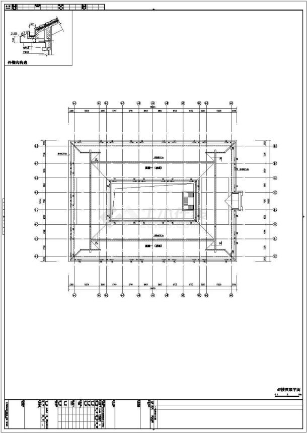 某高校55634平方米五层教学楼给排水设计图纸-图一
