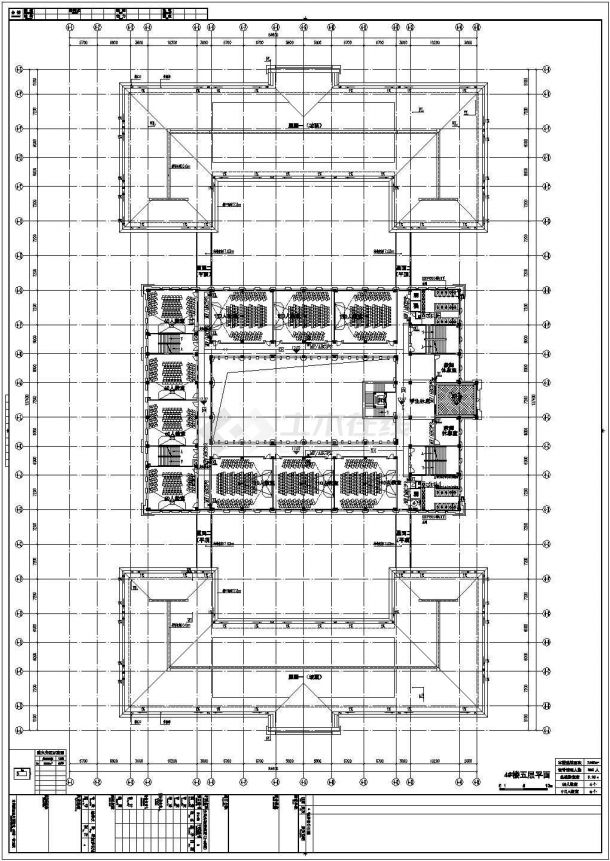 某高校55634平方米五层教学楼给排水设计图纸-图二