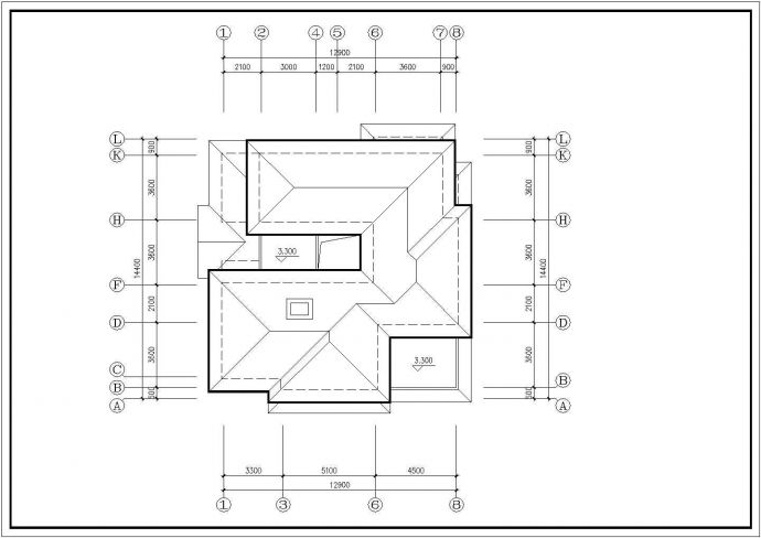 某两层框架结构欧式风格别墅设计cad全套建筑施工图（含设计说明，含效果图）_图1