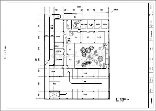 北京某一层带地下层古典民居设计cad详细建筑方案图（含总平面及经济技术指标）-图二