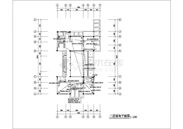 320平米2层独栋别墅电气设计CAD施工图-图一
