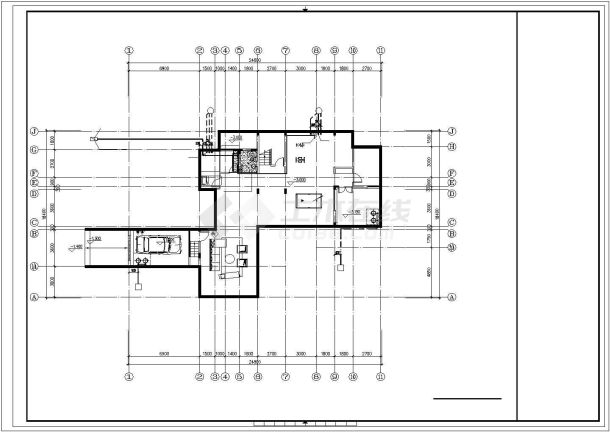 合肥市某别墅区304平米2层框架结构高档别墅全套平面设计CAD图纸-图一