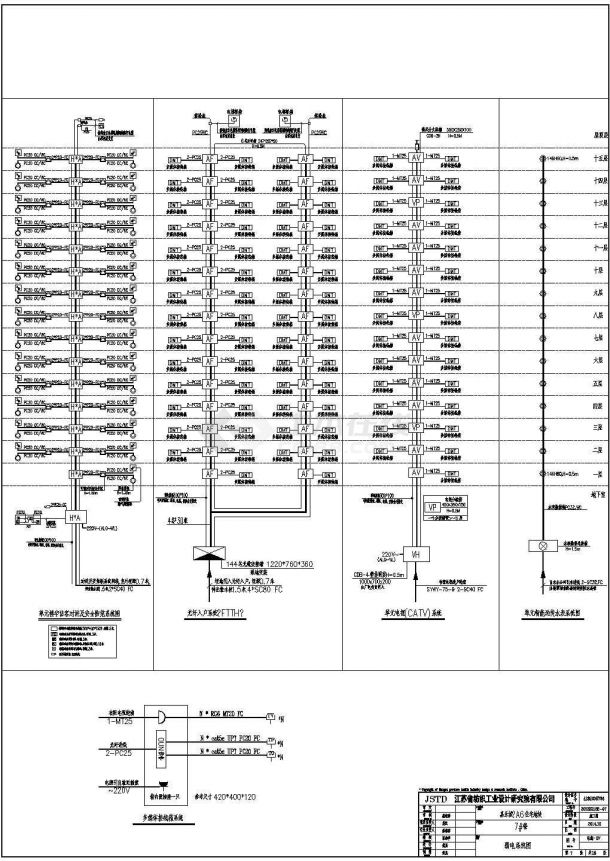 某框剪结构高层住宅楼电气设计cad施工图-图二