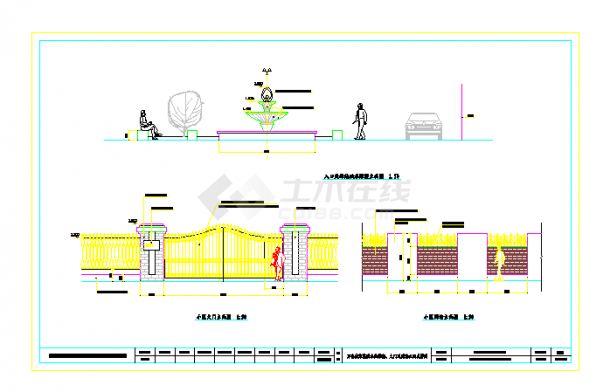 某城市花园景观设计cad全套施工图（含建筑设计，含结构设计，含水电设计，含效果图）-图一