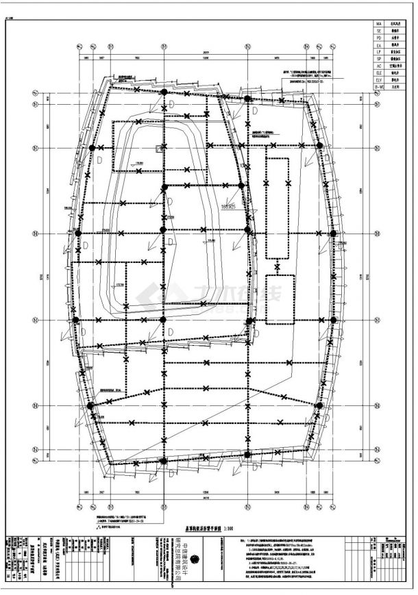 某市超高层写字楼塔楼电气施工图CAD规划详图-图一