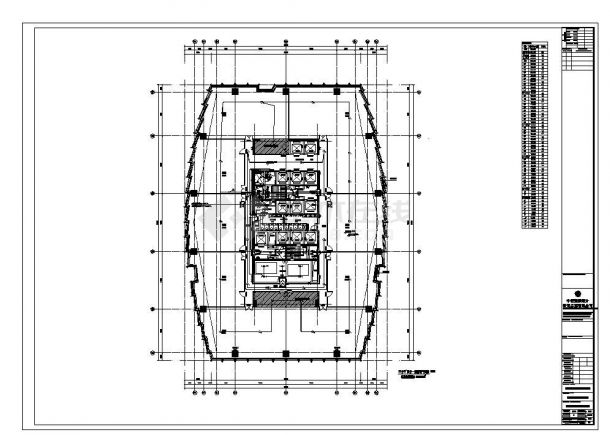 某超高层写字塔楼电气结构布置施工图CAD详图-图一