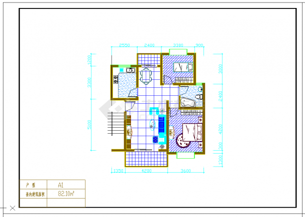 某地经典套房户型平面独户21种设计户型面积80至165平米之间1梯2户1种设计对称户型93.77平米图纸-图一