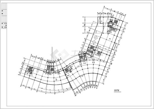 商住楼设计_某十六层商住楼全套设计CAD图-图二
