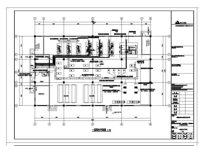 贵州学校中区设备用房电气布置施工图CAD规划详图_图1