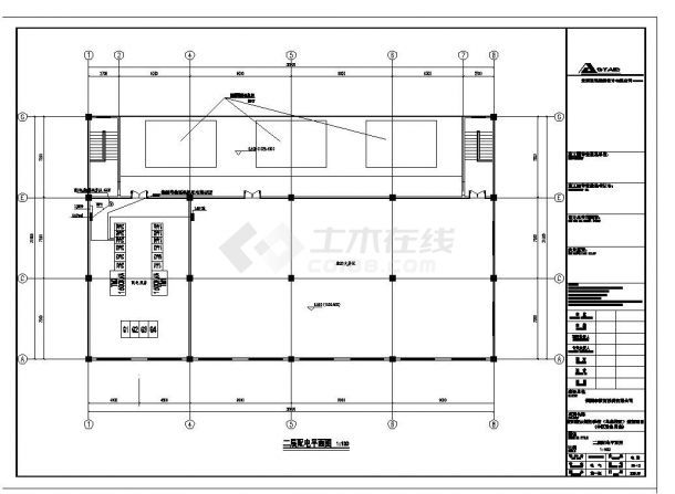 贵州学校中区设备用房电气布置施工图CAD规划详图-图二