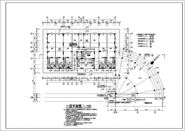 住宅设计_某地区十二层住宅建筑施工CAD图-图二