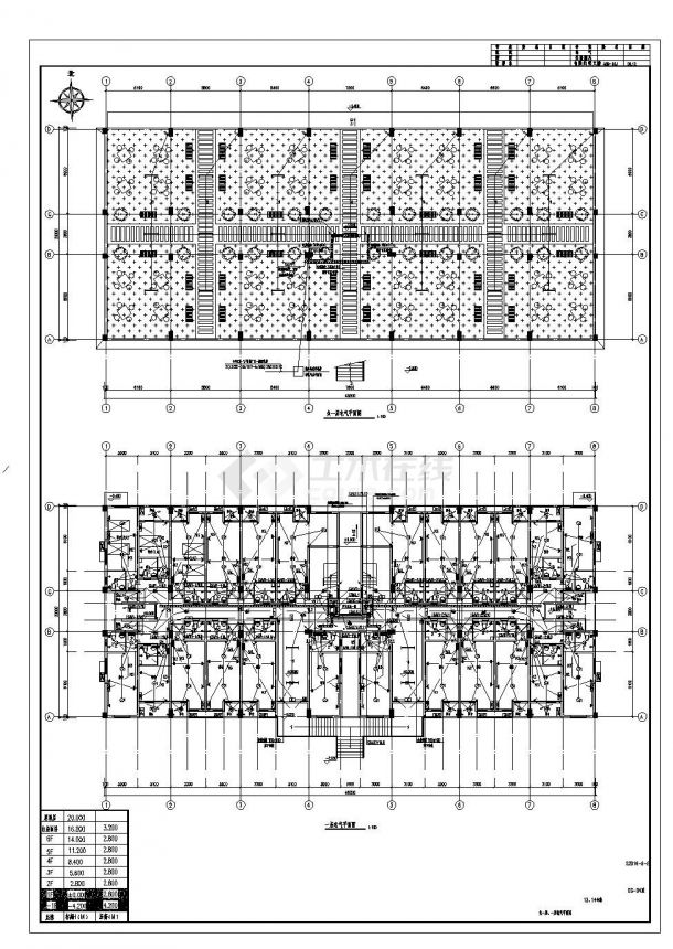 深圳某制造基地员工宿舍电气施工图CAD规划详图-图一