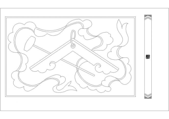 经典中式彩画-四音设计cad素材图块集合（标注详细）_图1