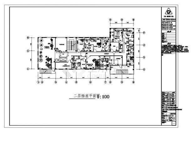 中山三院制剂室电气结构布置参考详图-图二