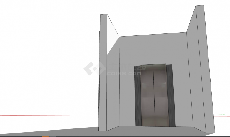 现代简约中式电梯su模型-图二