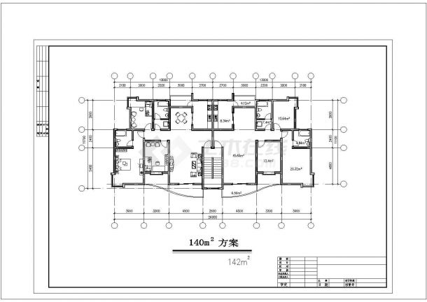某城市吉祥花园小区多层住宅楼建筑工程设计施工图（含户型平面图）-图一