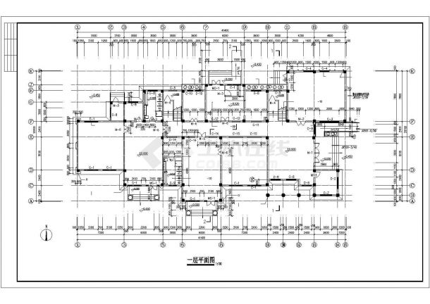 精品幼儿园建筑施工CAD图（共6张）-图二