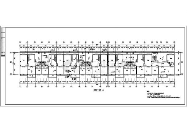 某小区2-3#砖混结构四层住宅楼建筑设计全套施工图（含大样、设计说明）-图二