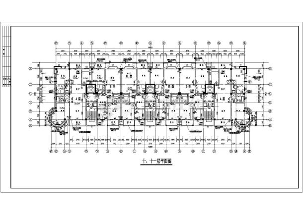 住宅设计_十一层住宅建筑CAD图-图二