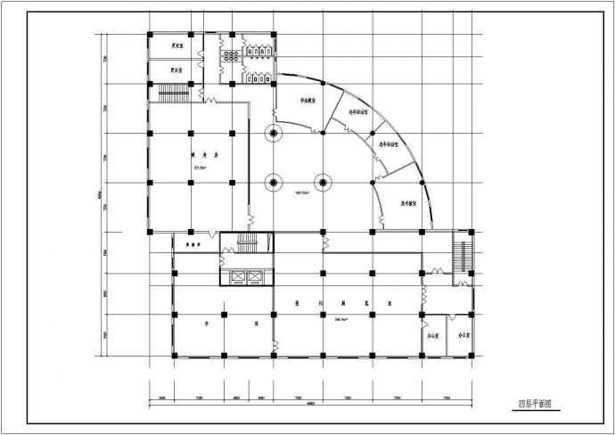 综合楼设计_十一层综合楼施工CAD图_图1