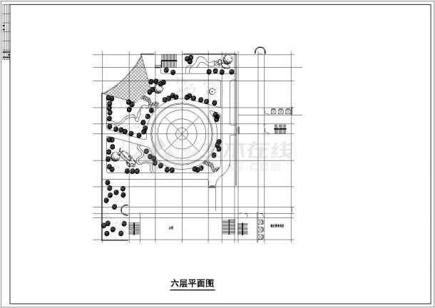 综合楼设计_二十七层综合商业建筑CAD图-图二