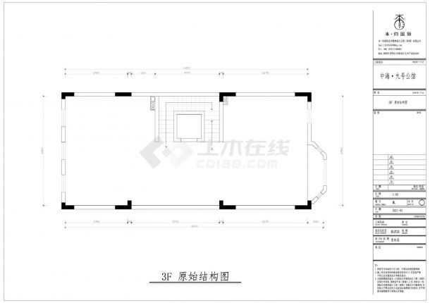 中海·九号公馆3楼平面装饰设计CAD图.dwg-图一