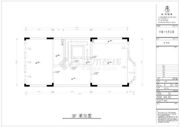 中海·九号公馆3楼平面装饰设计CAD图.dwg-图二