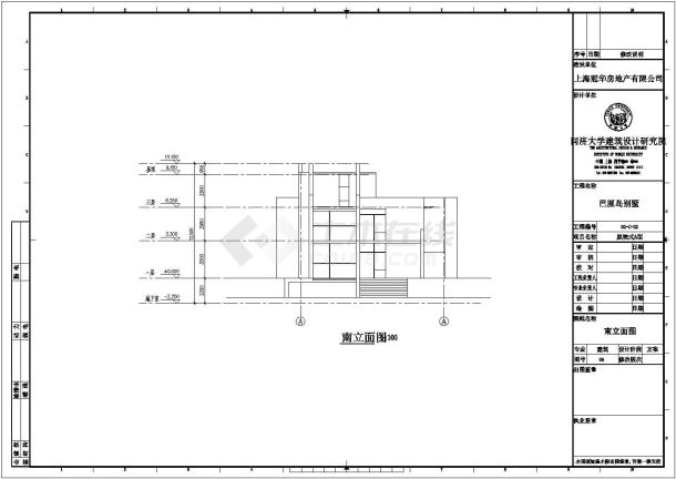 某三层带地下层框架结构庭院式别墅设计cad全套建筑施工图（标注详细）-图二